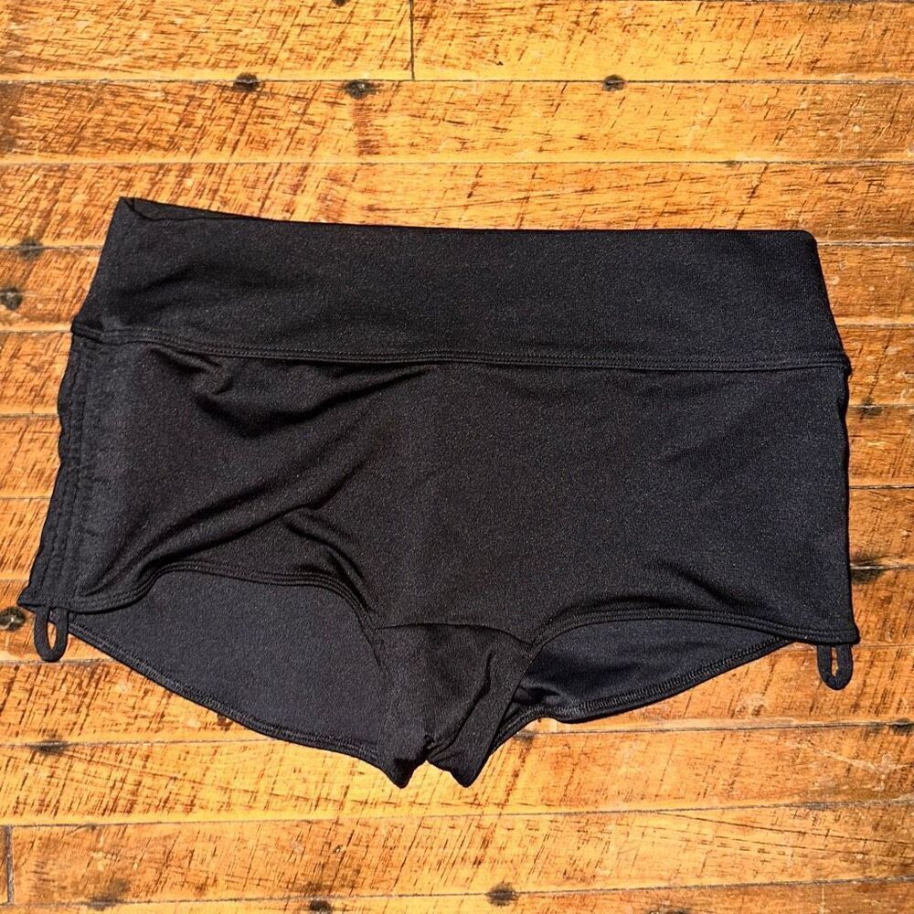 Victoria’s Secret Sport black ruched tie side S swim shorts